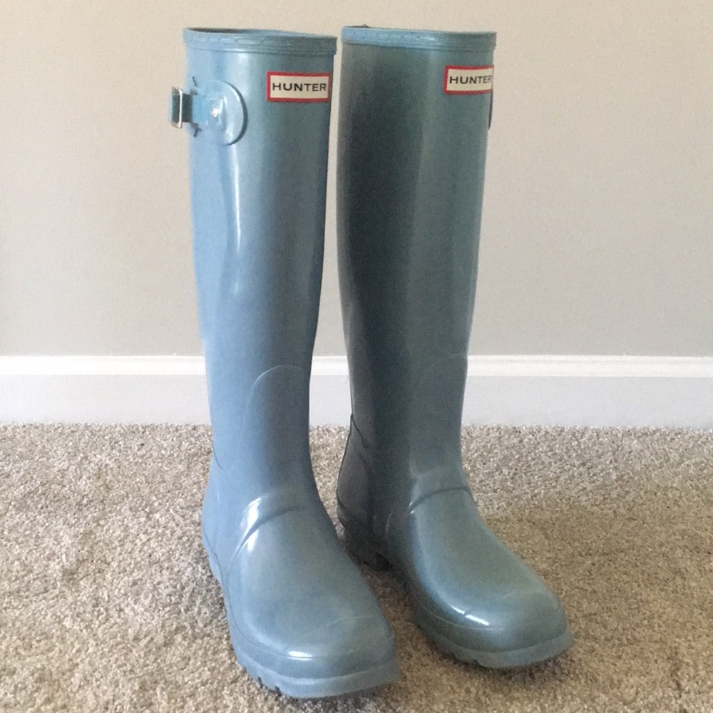 Light Blue Tall Hunter Boots